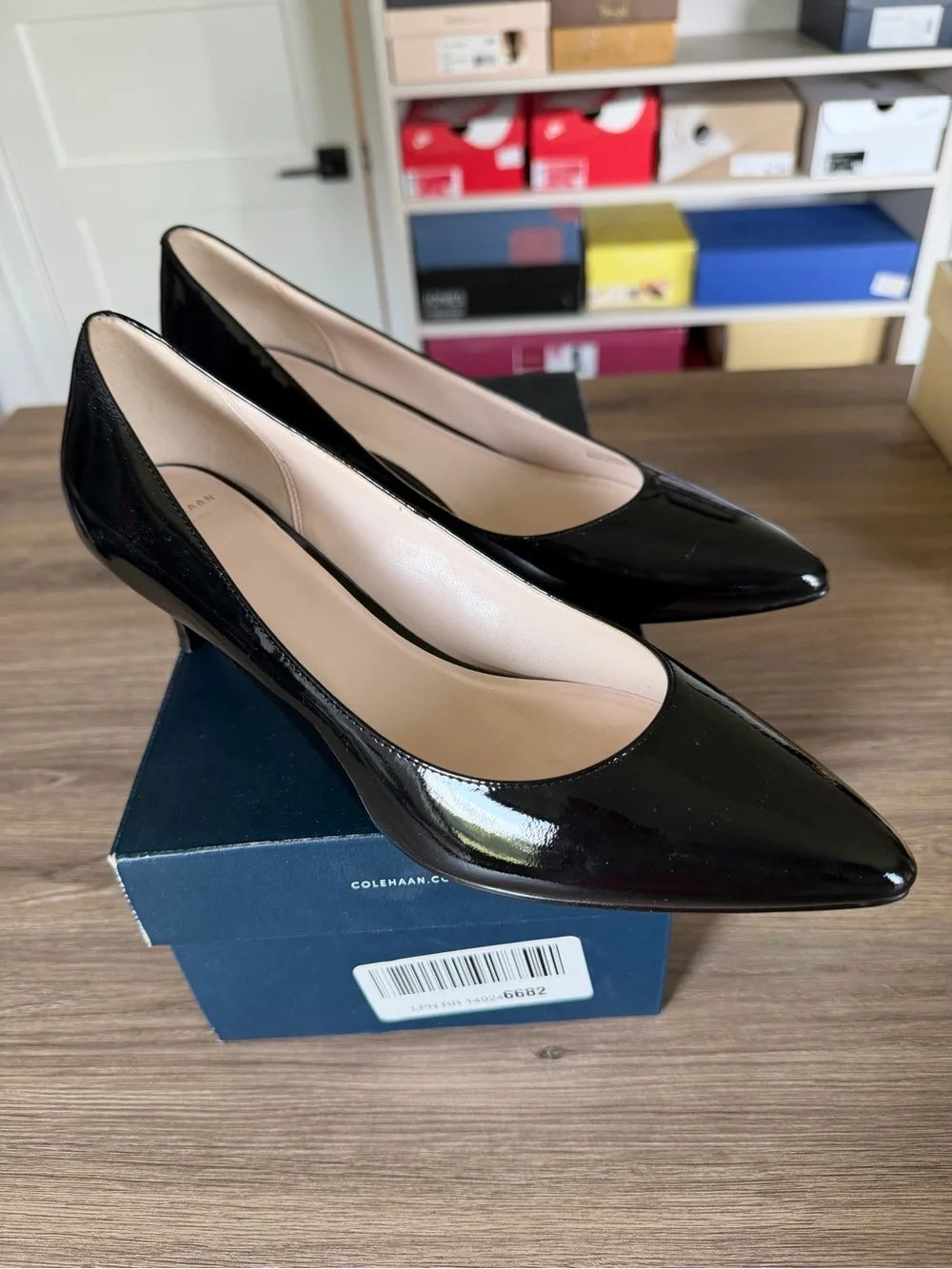 Like New Cole Haan Juliana Black Patent Leather Pointed Toe Pumps Size 9